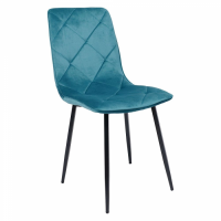 Стул AksHome MIRA (Мира) морской велюр/черный